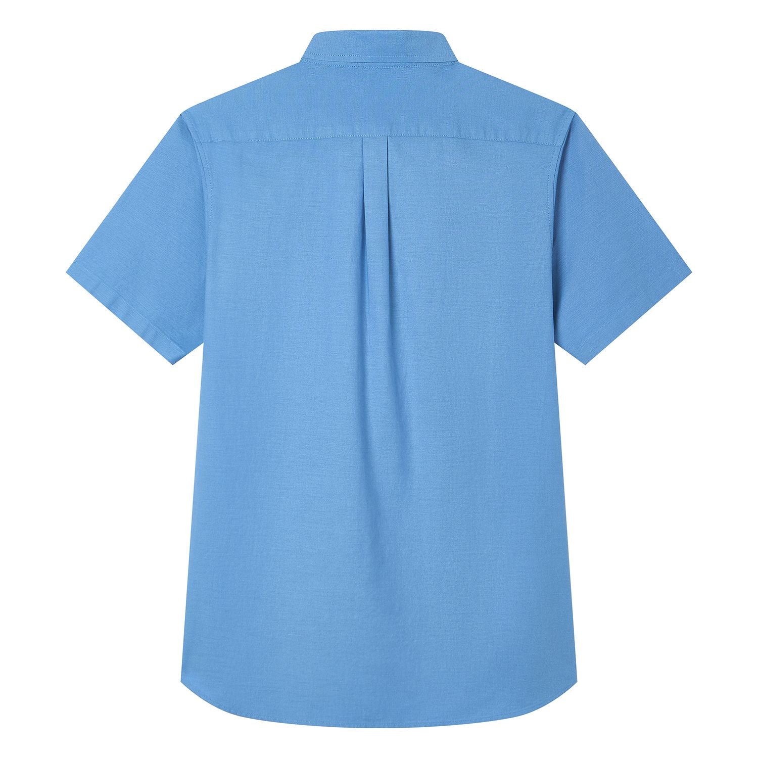 Men’s Cotton Oxford Slim Fit Short-Sleeve Shirt with Embroidery