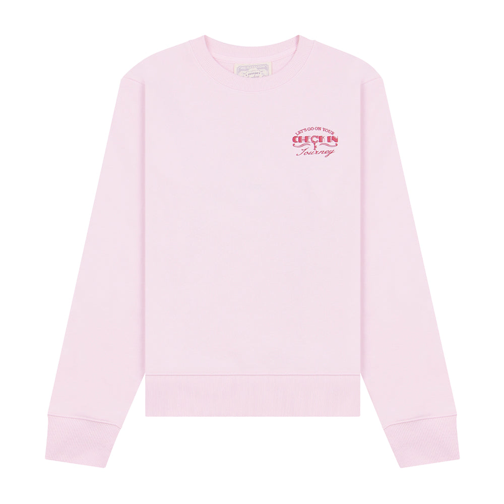 Women's Crew Neck Long Sleeve Boyfriend Fit Print Sweatshirt - Life Is A Journey Collection