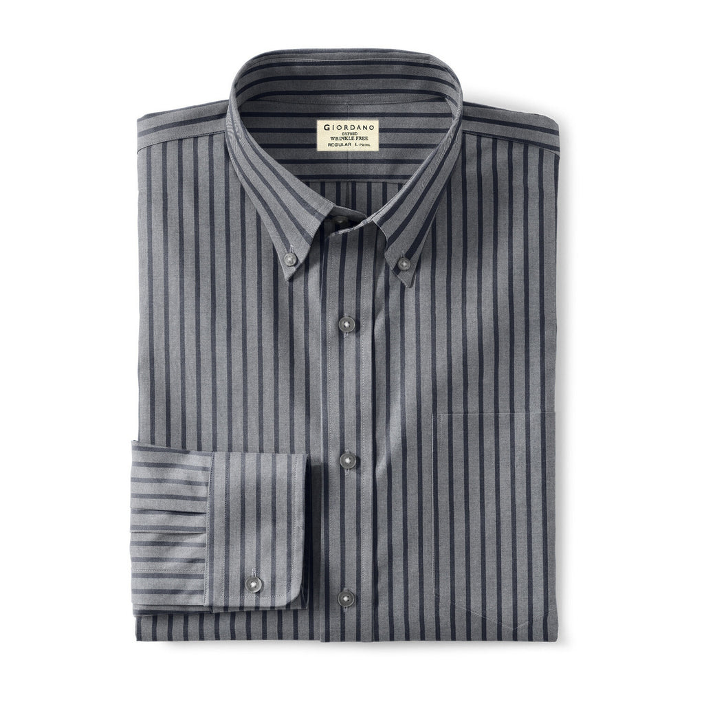 Men's Oxford Pattern Wrinkle Free Shirt