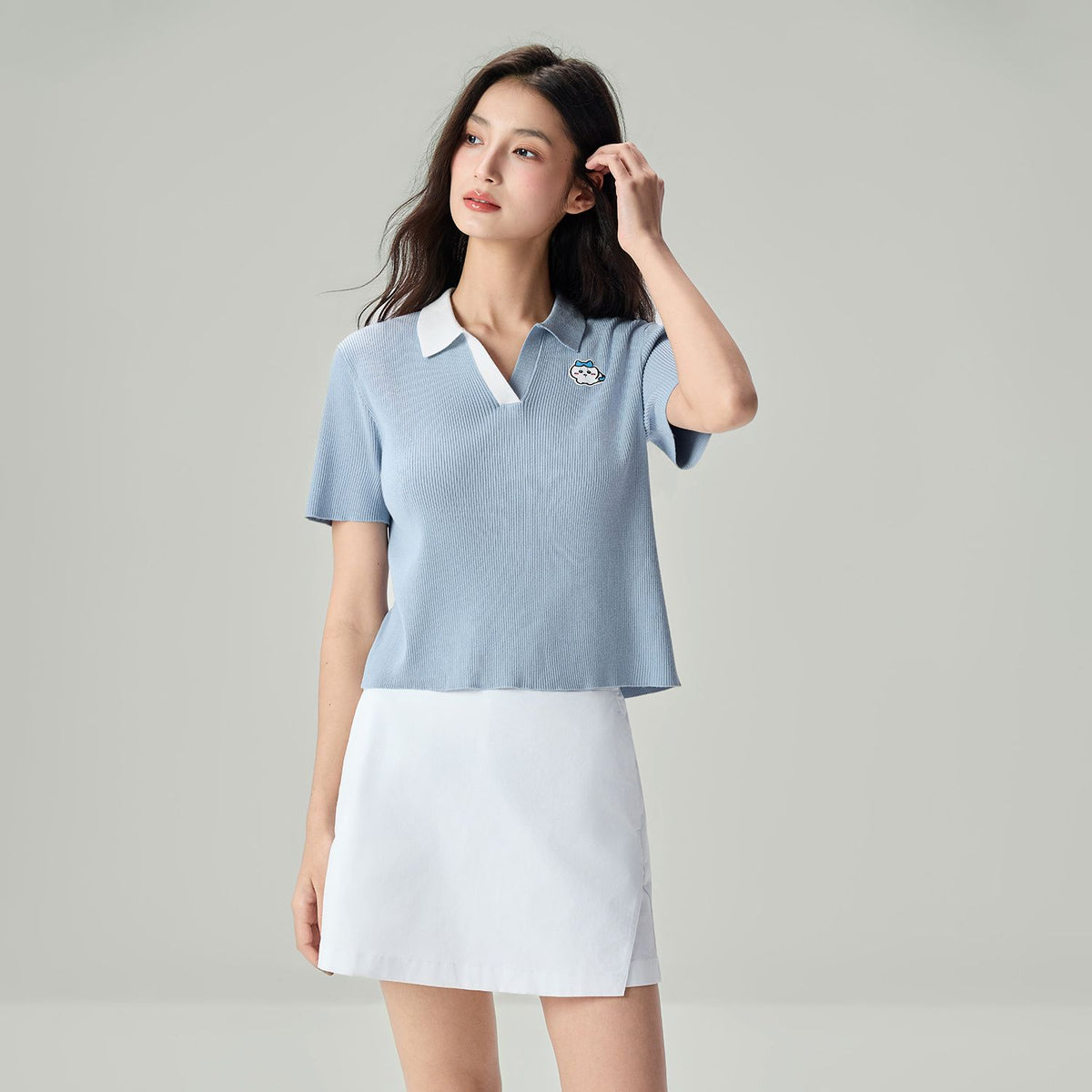 Women's Chiikawa Knit Collar Sweater