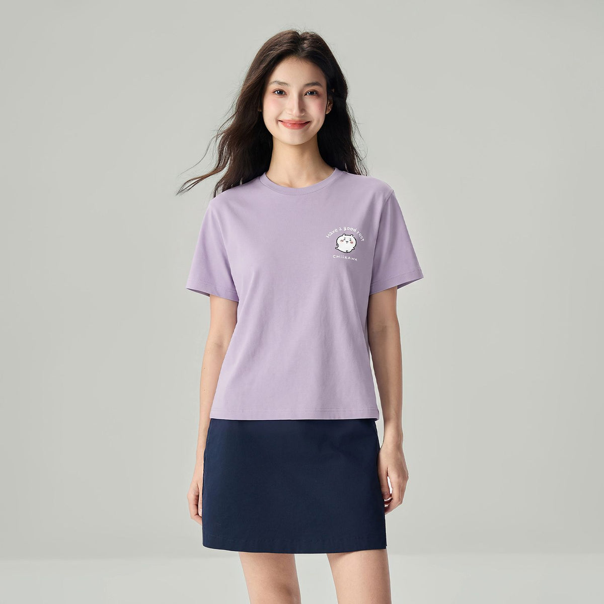 Women's Chiikawa Orchid Boyfriend Tee