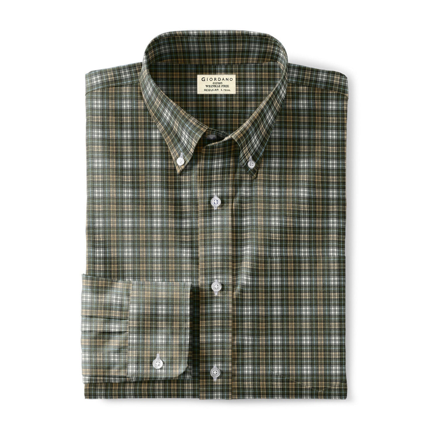 Men's Oxford Pattern Wrinkle Free Shirt
