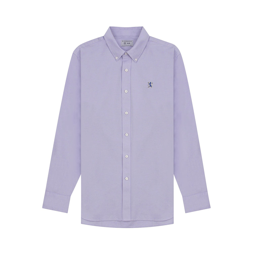 Men's Shirt With Small Lion Embroidery