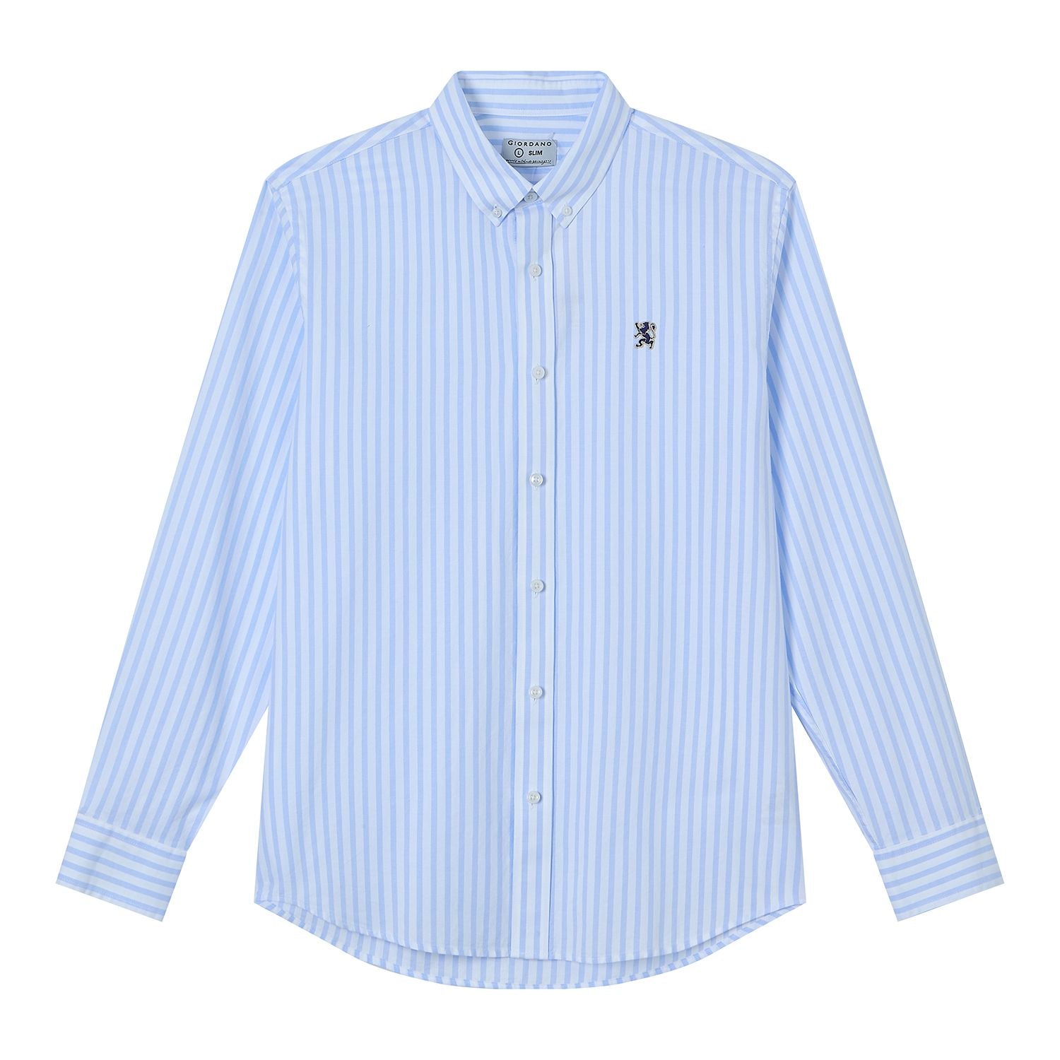 Men’s Cotton Slim Oxford Shirt with Embroidery