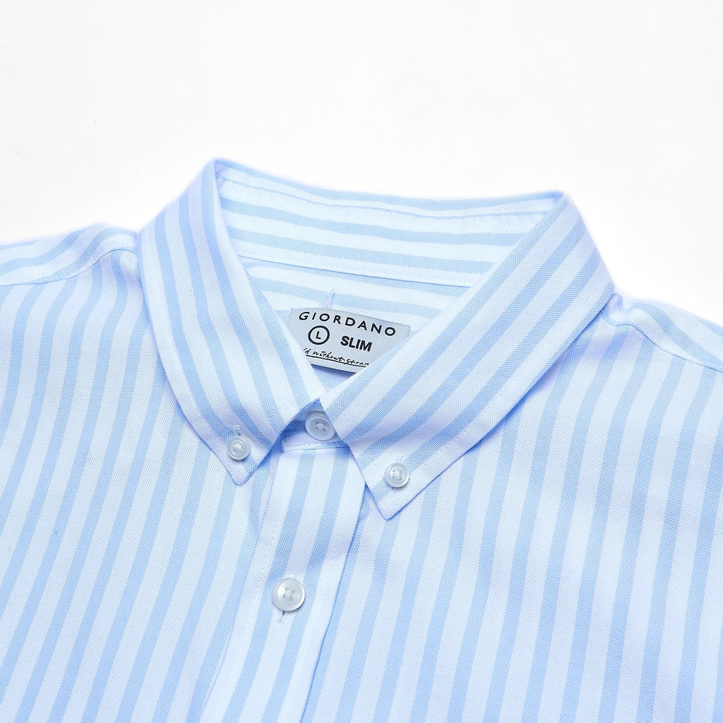 Men’s Cotton Slim Oxford Shirt with Embroidery