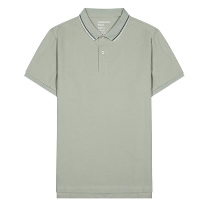 Giordano Men's Cotton Lycra Pique Slim Fit Polo-Green