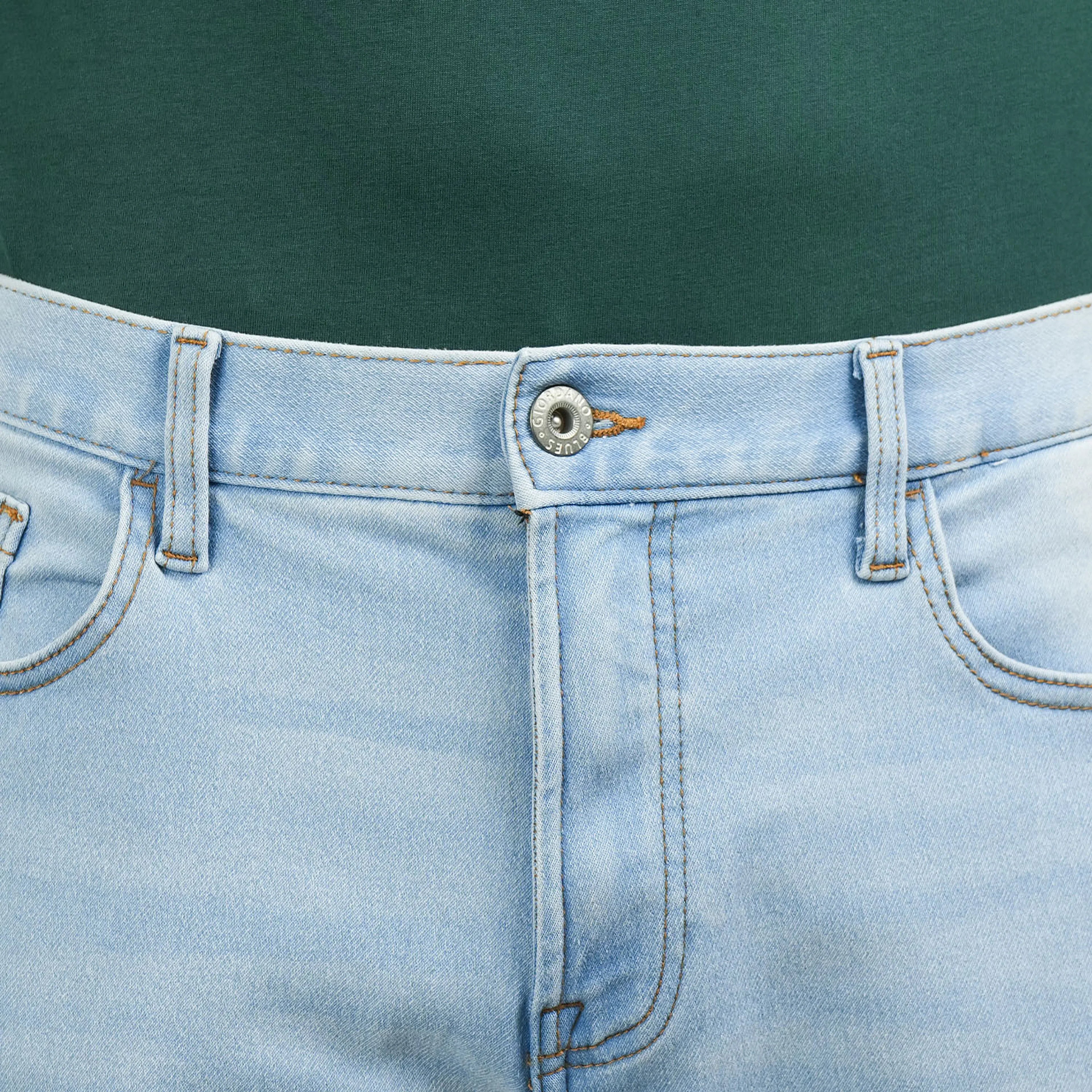 TEST Men's Skinny Fit Tapered Jeans