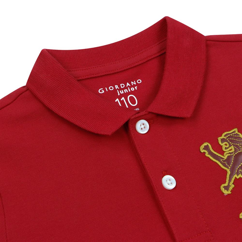 Kids' Lion Polo: 3D Embroidery, Comfort Piqué, Classic Style