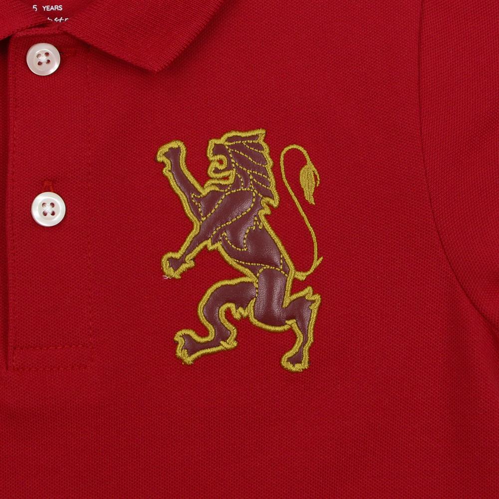 Kids' Lion Polo: 3D Embroidery, Comfort Piqué, Classic Style