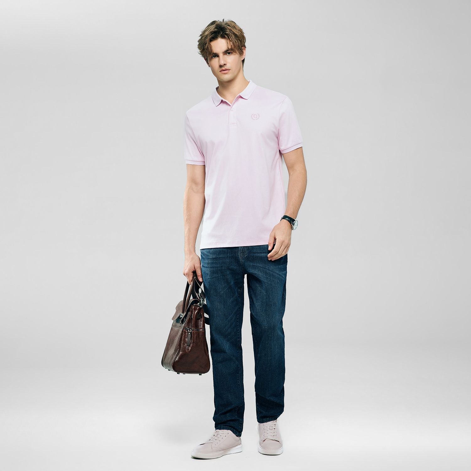 Men’s Slim Fit Liquid Touch Cotton Interlock Polo