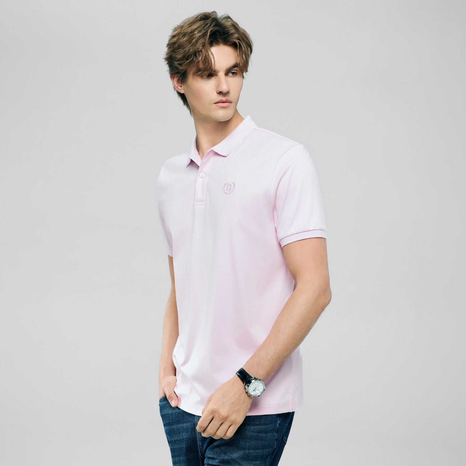 Men’s Slim Fit Liquid Touch Cotton Interlock Polo