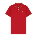 Giordano Men's Embroidered Polo-Red