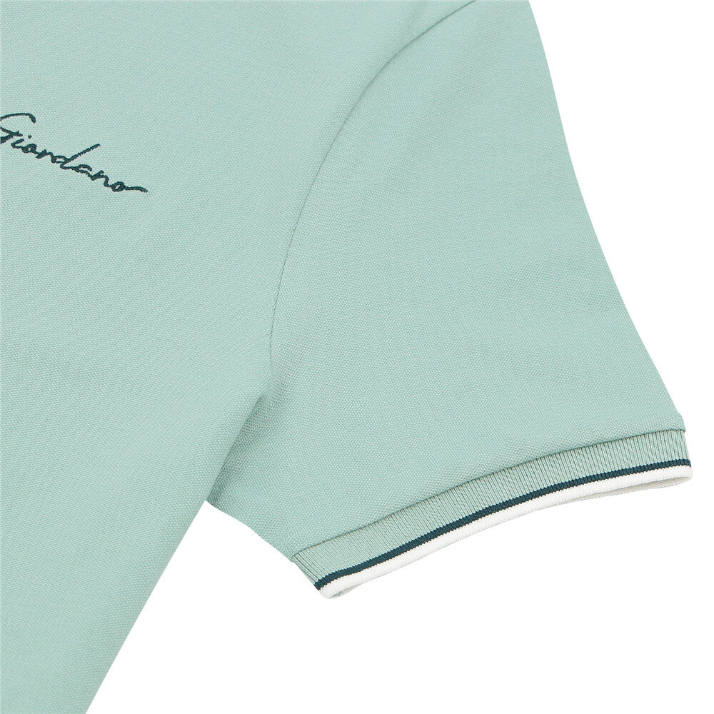 Men's Slim Fit Cotton Polo Shirt With Sailboat Embroidery