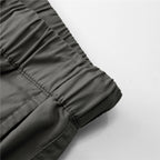 Men’s Relaxed Twill Mid-Rise Shorts with Elastic Waist