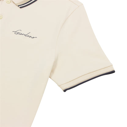 Men's Slim Fit Cotton Polo Shirt With Sailboat Embroidery