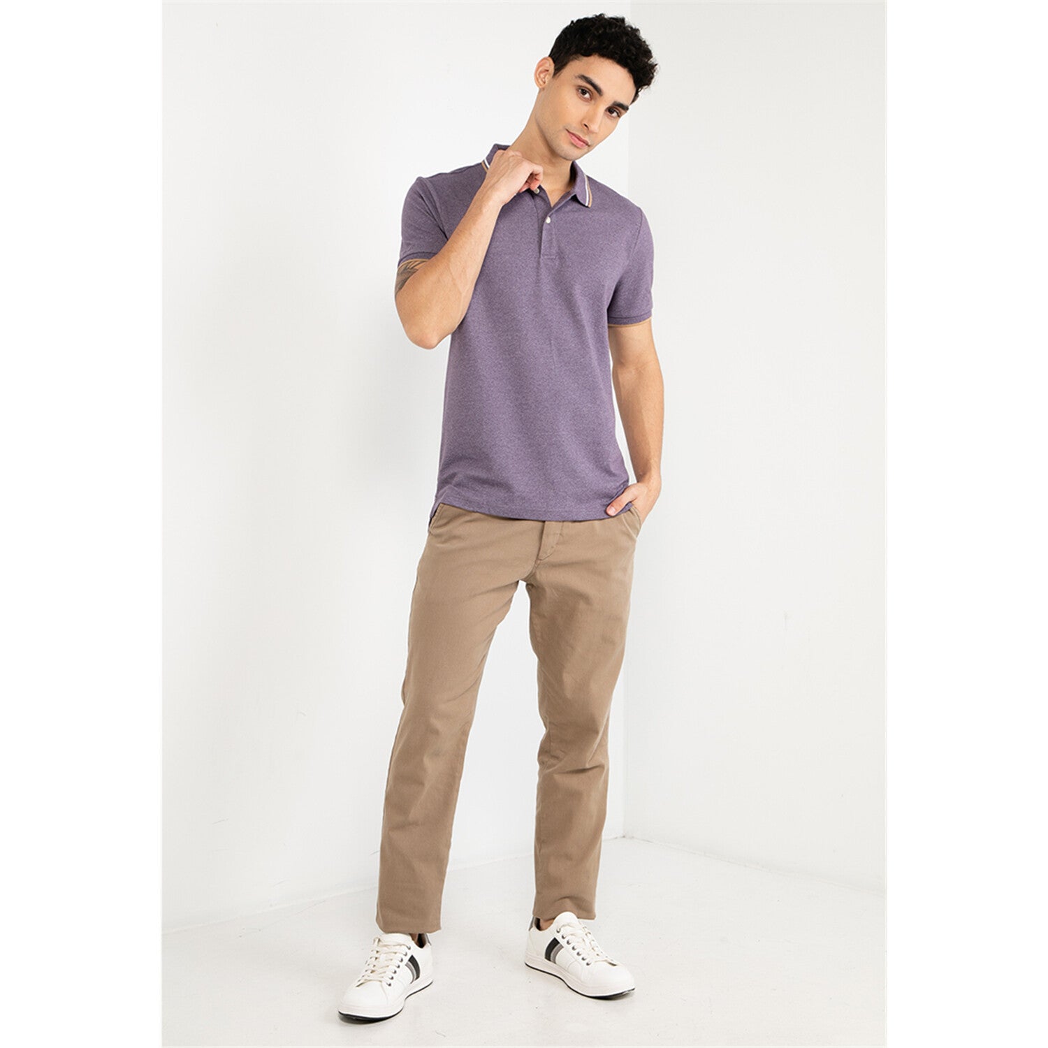 Men's Cotton Solid Polo