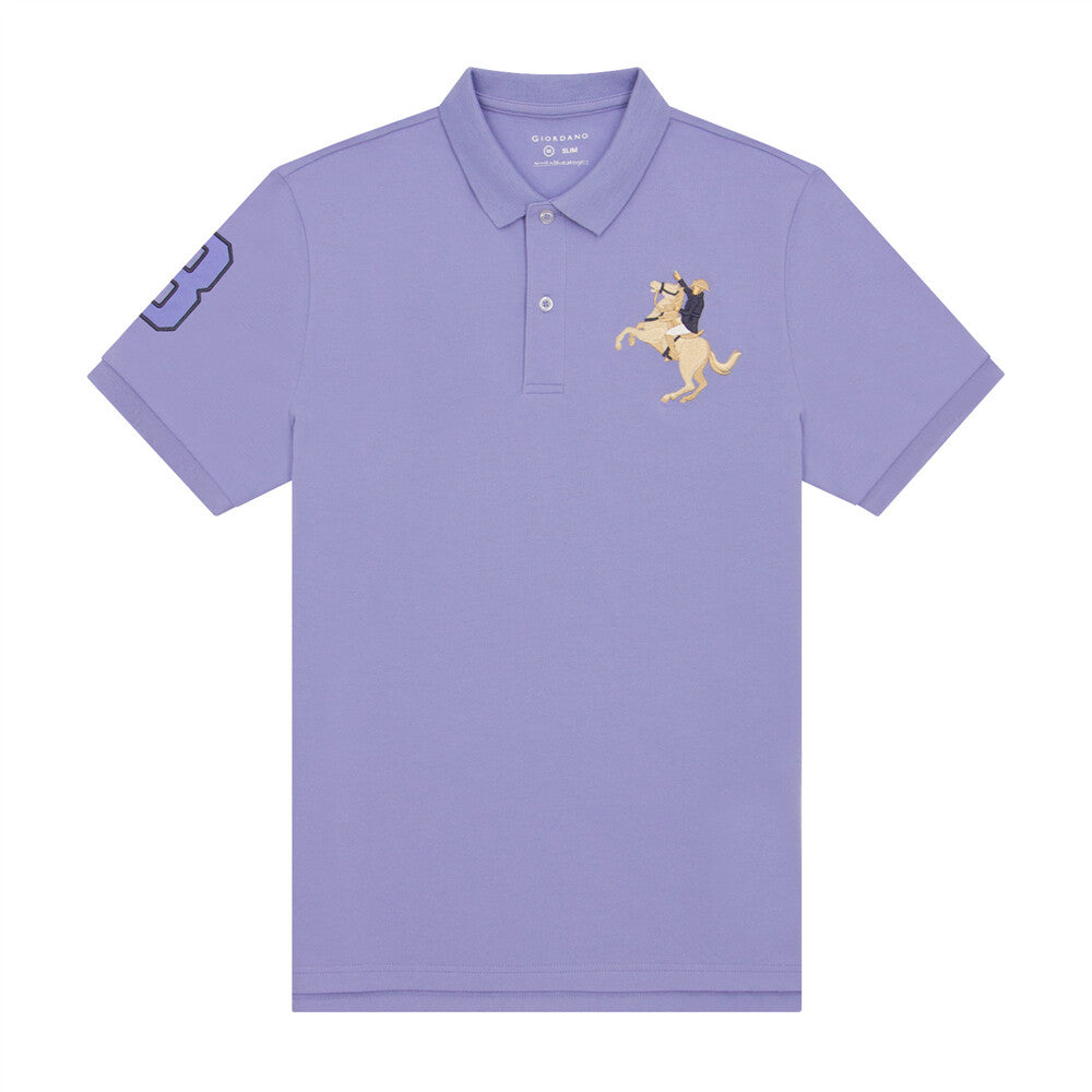 Giordano Men's Napoleon Polo-Purple