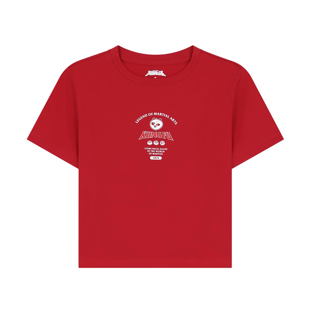 Women's Kung Fu Panda Crop Print Tee