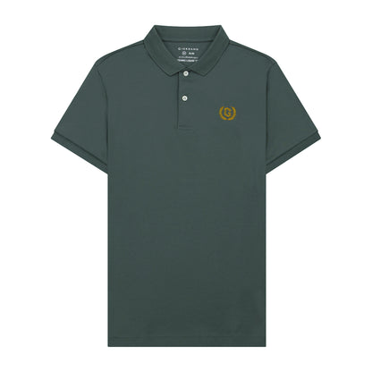 Giordano Men's Liquid Touch Polo: Slim Fit Comfort & Lasting Color-Green