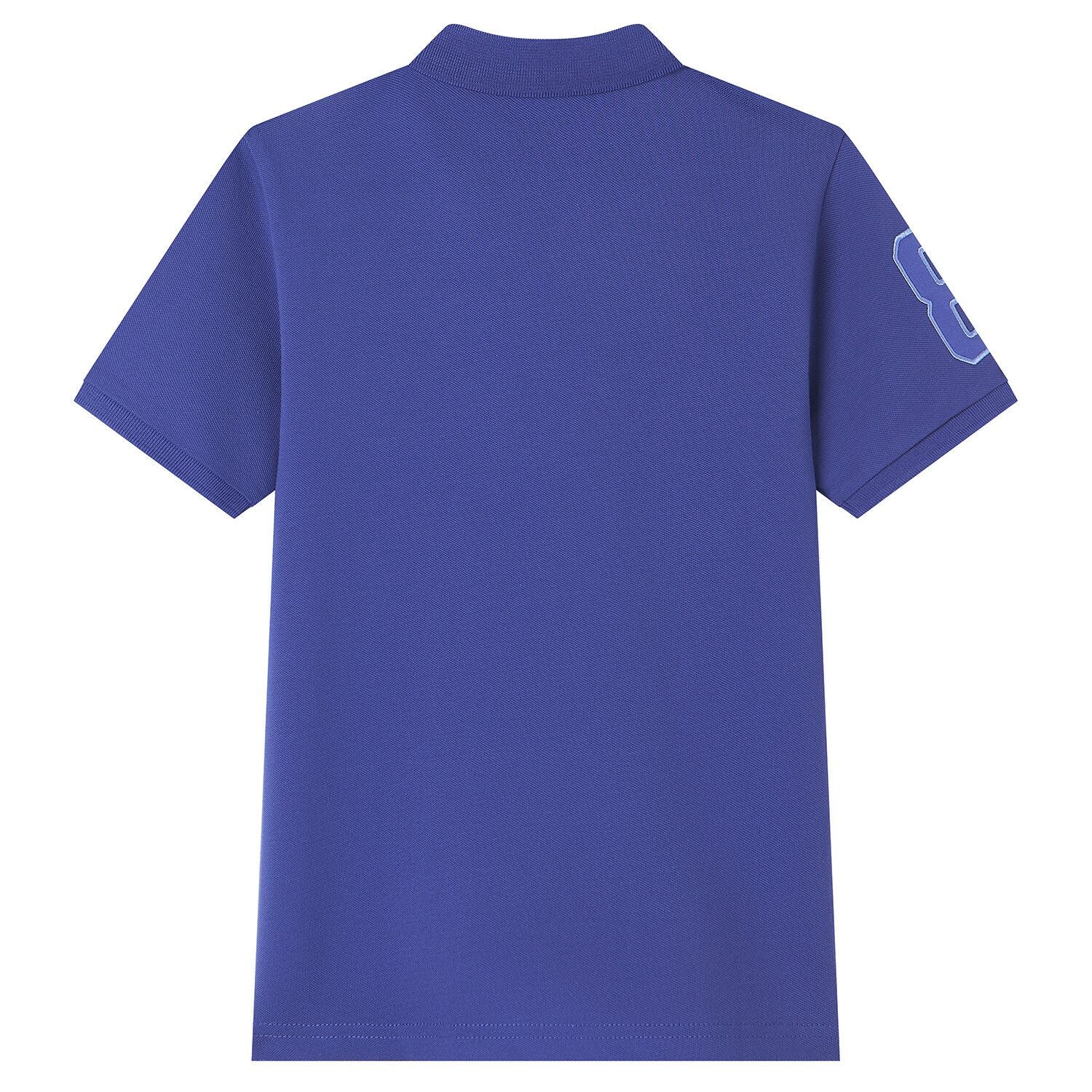 Kids’ Slim Fit Lion Embroidered Cotton Polo