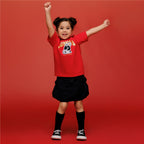 Giordano Kids Kung Fu Panda Series Cotton Jersey Crewneck Print Tee-Red