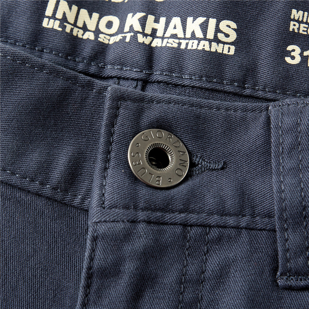 Men's Stretchy Mid Rise Khakis