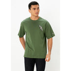 Men's Crew Neck Short Sleeve Relaxed Fit Classic Logo Print Tee