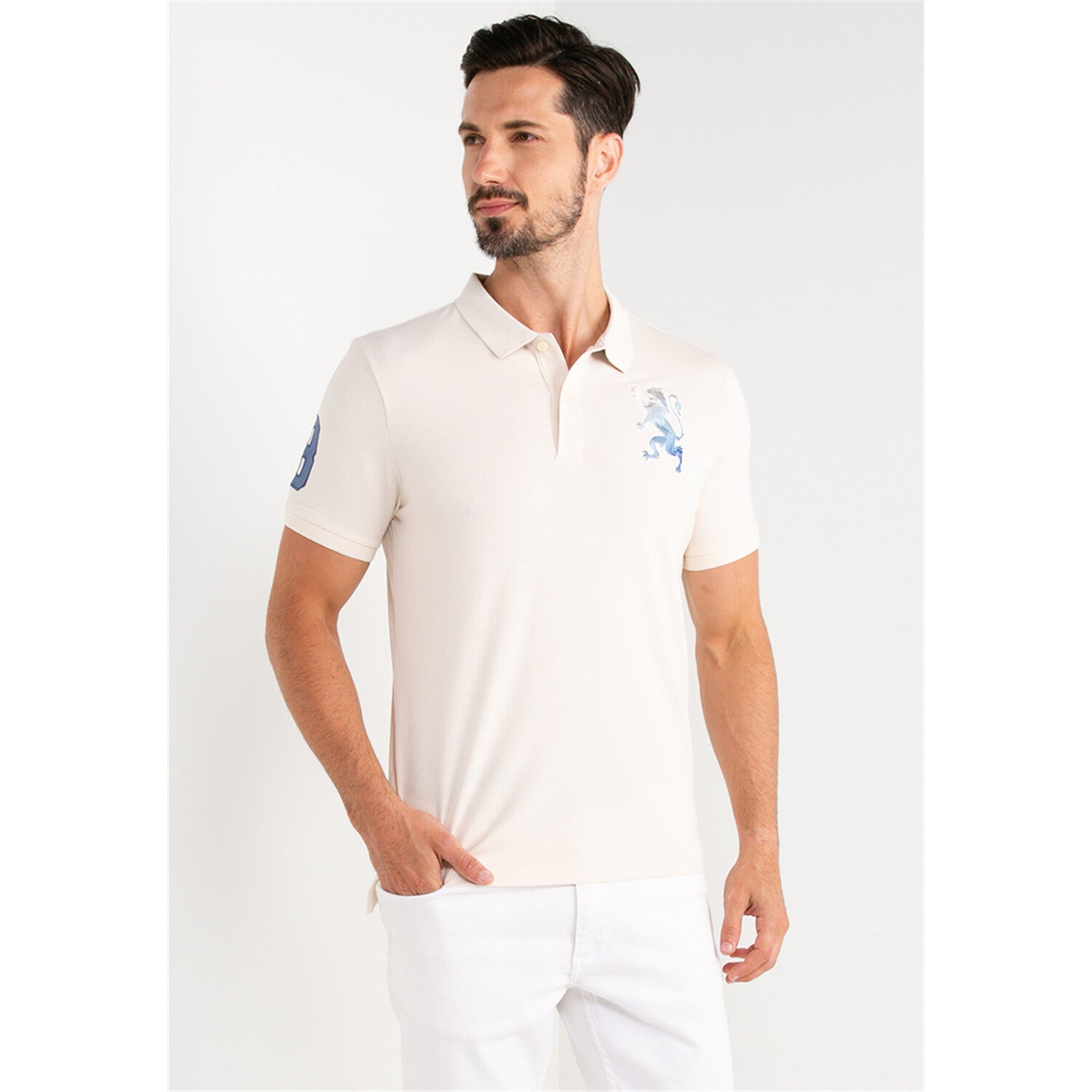 Men's 3D Lion Polo