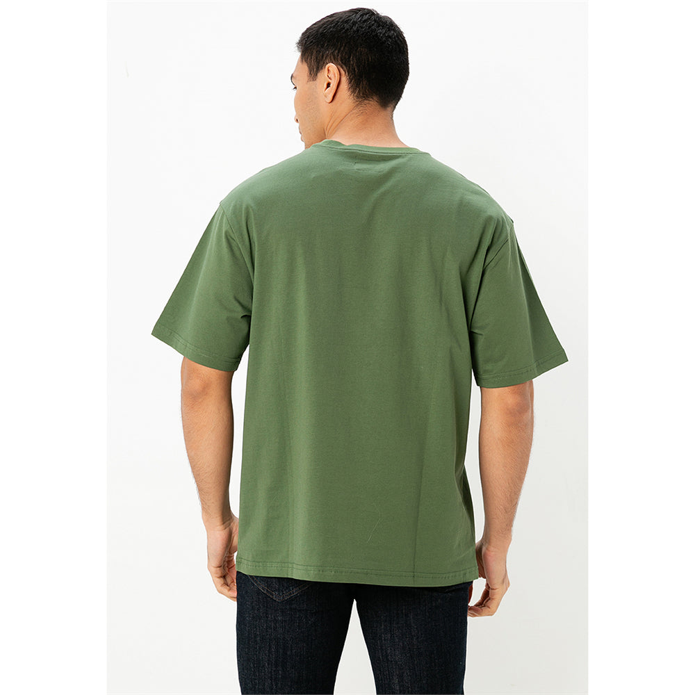 Men's Crew Neck Short Sleeve Relaxed Fit Classic Logo Print Tee