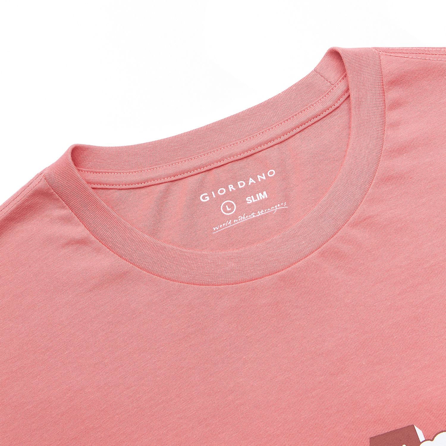 Men’s Slim Cotton Crew Neck Message Print Tee