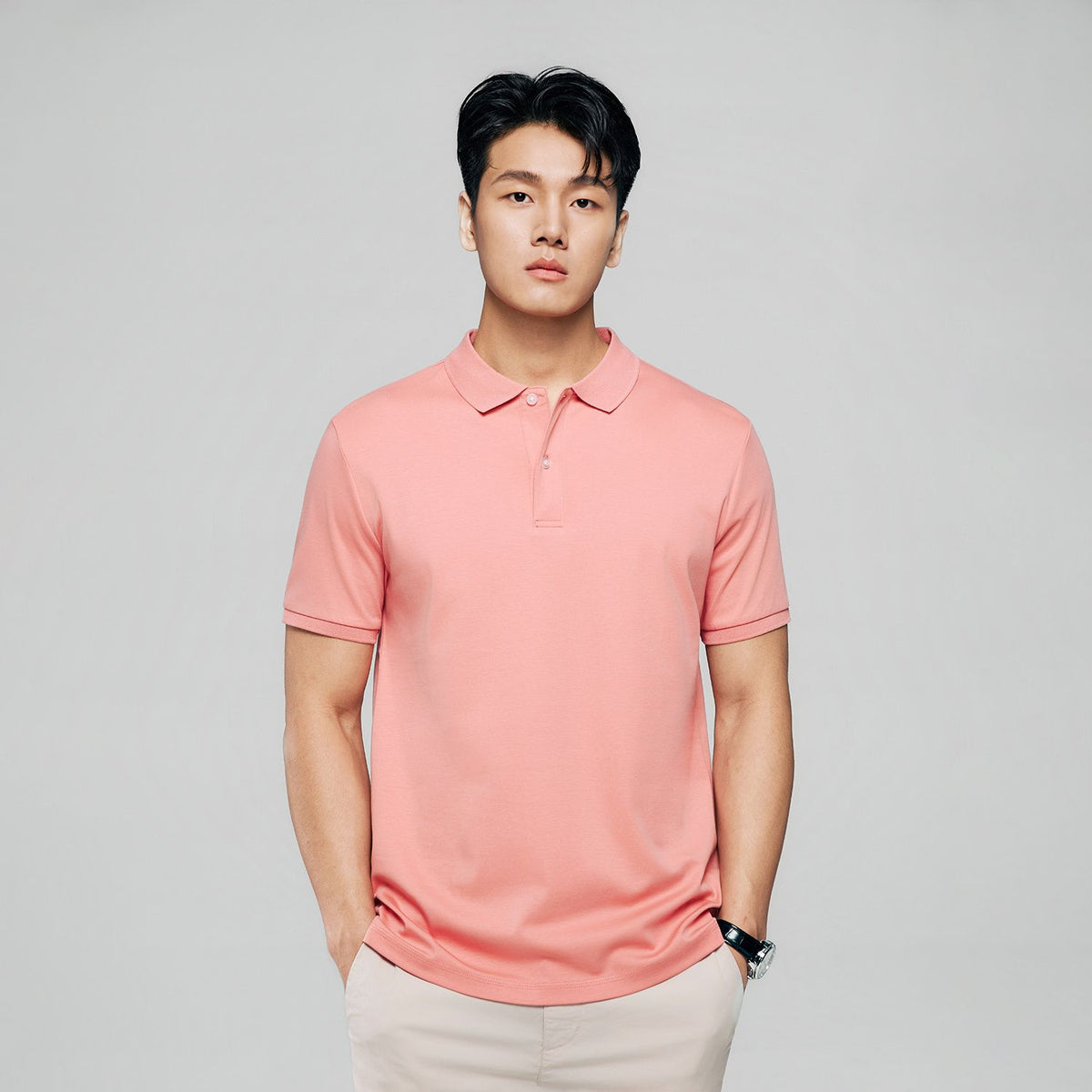 Men’s Slim Fit Liquid Touch Cotton Interlock Polo