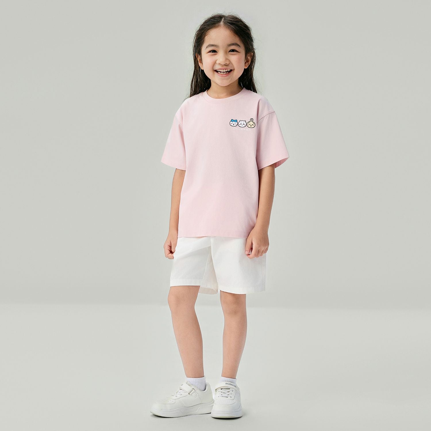 Kids' Chiikawa Pearl Amethyst Crew Neck Relaxed T-Shirt