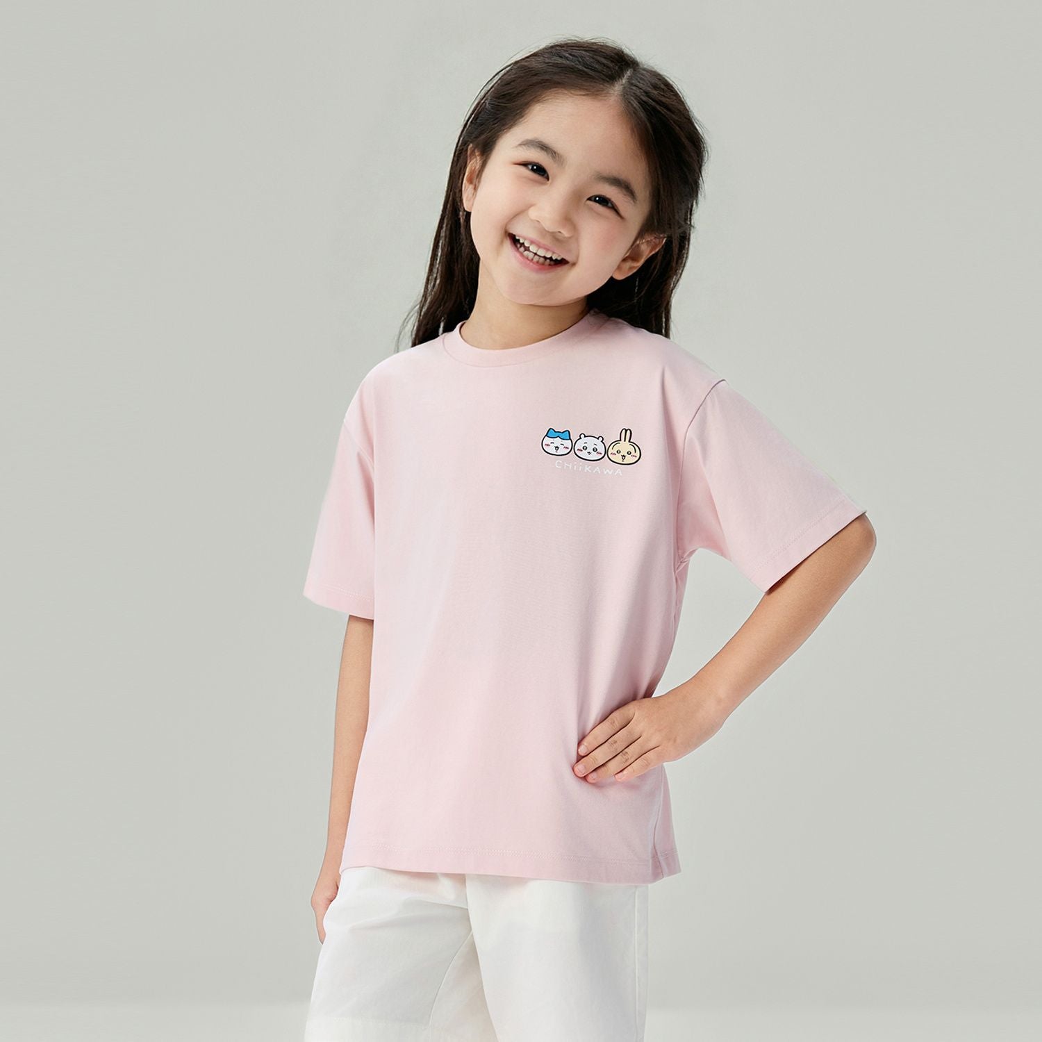 Kids' Chiikawa Pearl Amethyst Crew Neck Relaxed T-Shirt