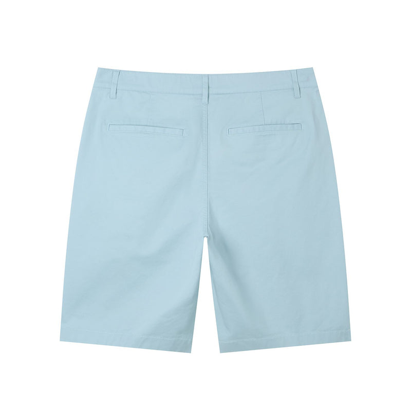 Men’s Slim Twill Bermuda Shorts with Stretch Waist