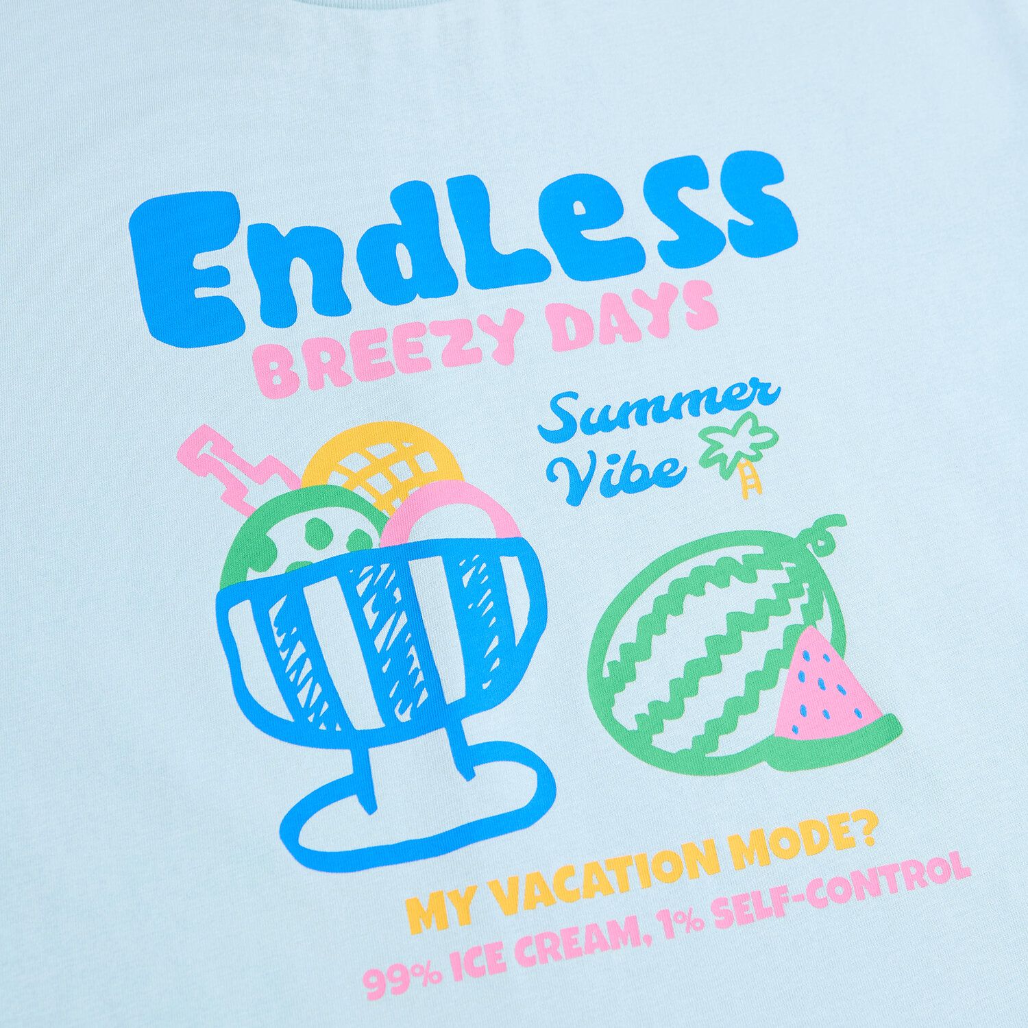 Kid's Endless Lazy Days Blue Graphic Tee