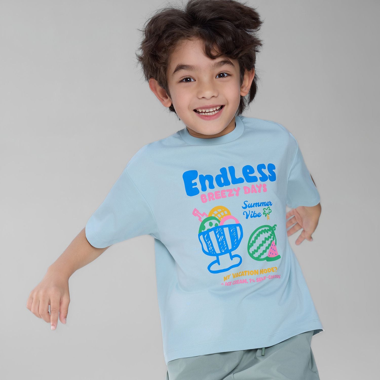 Kid's Endless Lazy Days Blue Graphic Tee