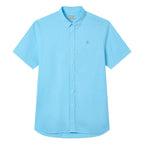 Men’s Cotton Oxford Slim Fit Short-Sleeve Shirt with Embroidery