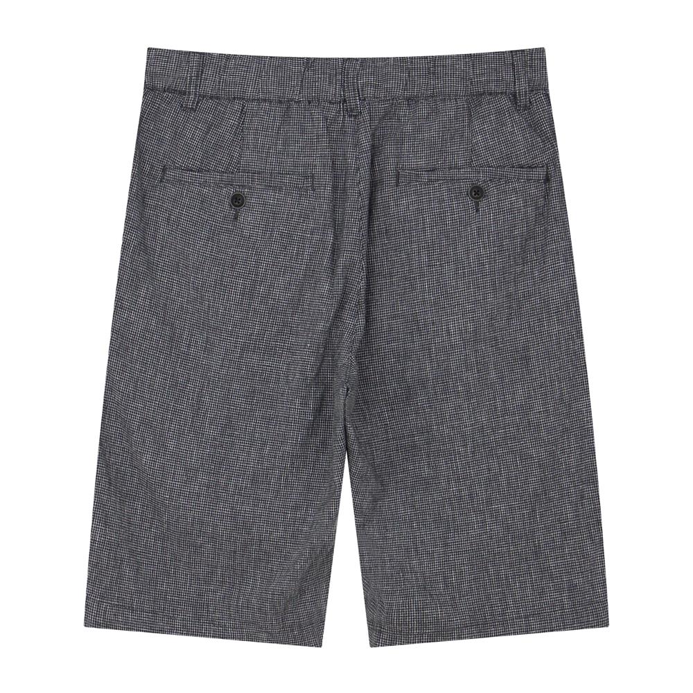 Men's Linen Cotton Bermuda Shorts: Slim Fit, Elastic Waist