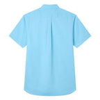 Men’s Cotton Oxford Slim Fit Short-Sleeve Shirt with Embroidery