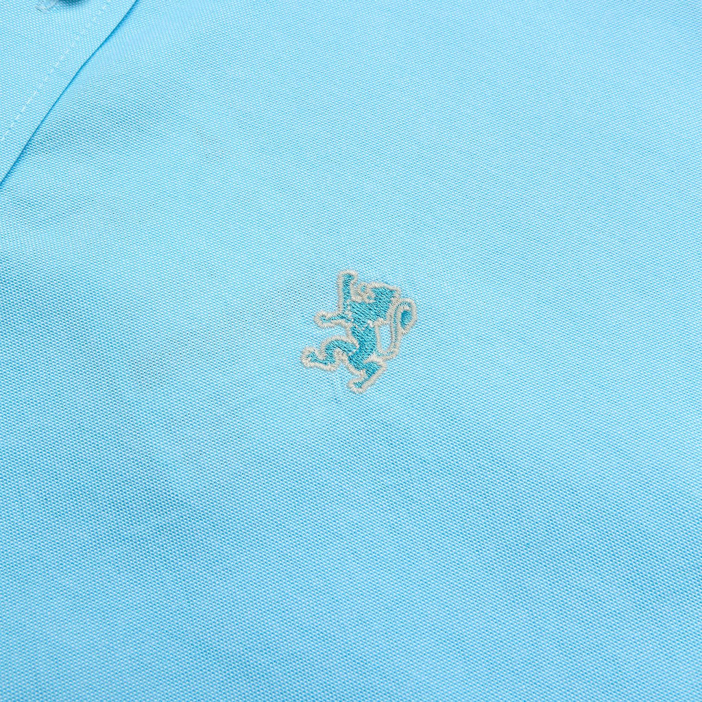 Men’s Cotton Oxford Slim Fit Short-Sleeve Shirt with Embroidery