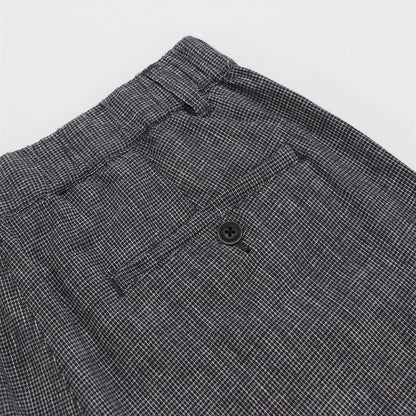 Men's Linen Cotton Bermuda Shorts: Slim Fit, Elastic Waist