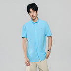 Men’s Cotton Oxford Slim Fit Short-Sleeve Shirt with Embroidery
