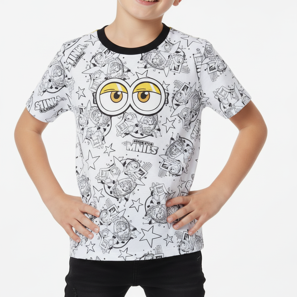 Kids' Minions Fun Grid Graphic Tee