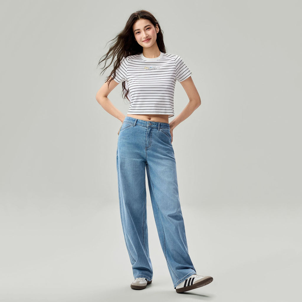 Women's Chiikawa Striped Cropped Tee