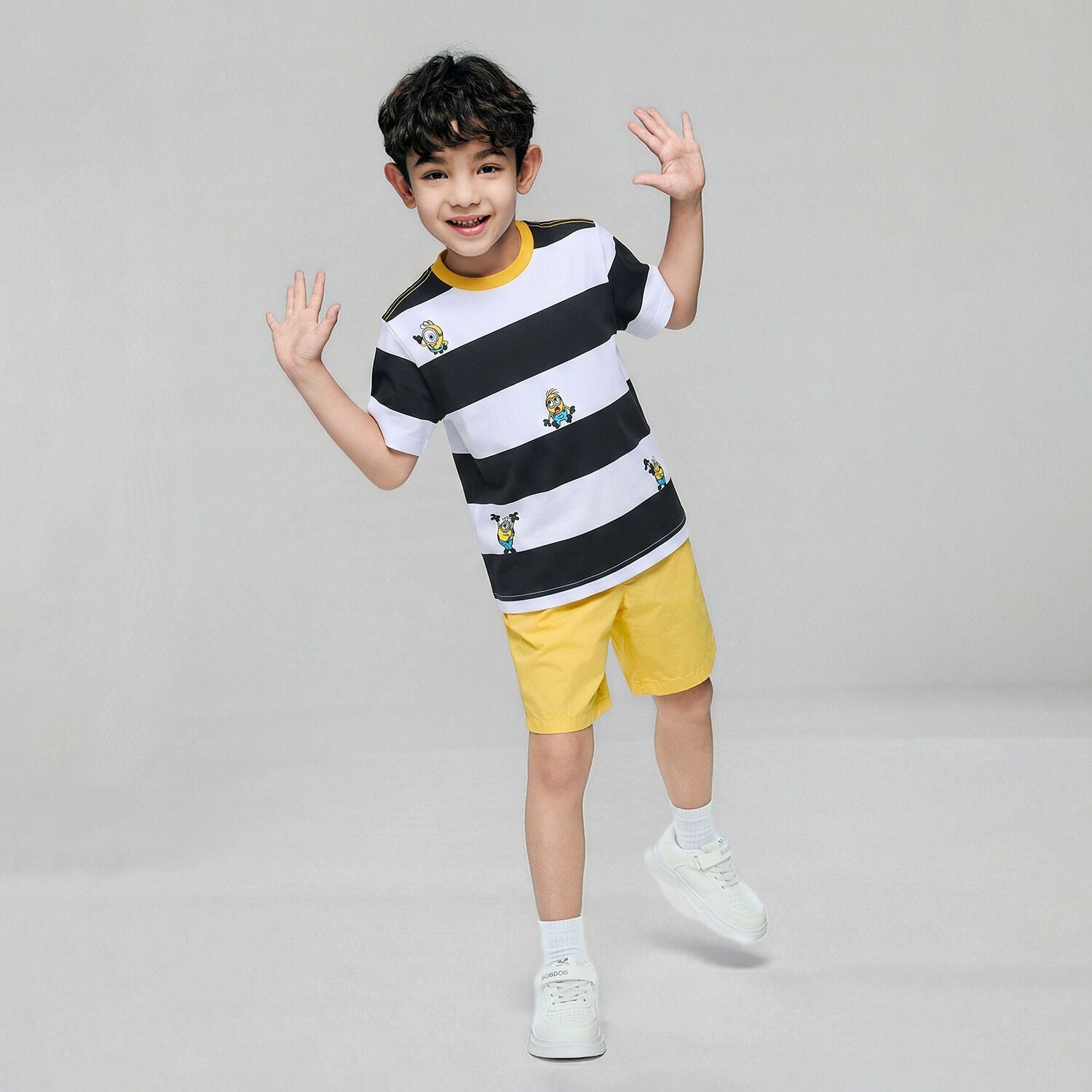 Kids' Minions Peekaboo Stripe Graphic Tee