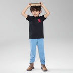 Kids’ Slim Fit Lion Embroidered Cotton Polo