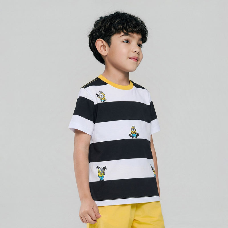 Kids' Minions Peekaboo Stripe Graphic Tee