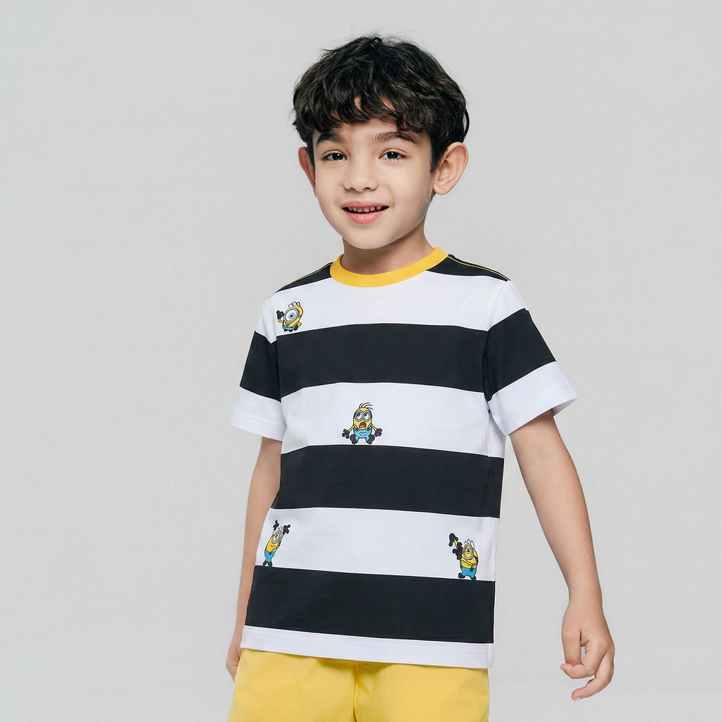 Kids' Minions Peekaboo Stripe Graphic Tee
