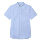 Men’s Cotton Oxford Slim Fit Short-Sleeve Shirt with Embroidery