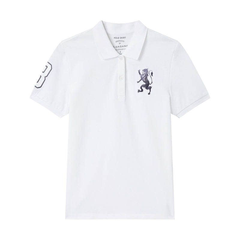Women’s Slim Fit Embroidered 3D Lion Polo